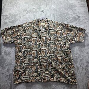 Eddie D Shirt Mens 4XLT Hawaiian Island Inspired Button Up Casual Aloha Tropical